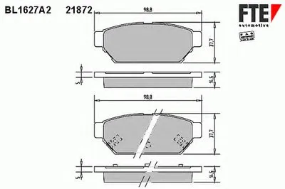 Комплект тормозных колодок, дисковый тормоз FTE купить