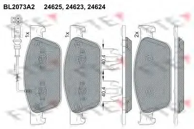 Комплект тормозных колодок, дисковый тормоз FTE купить