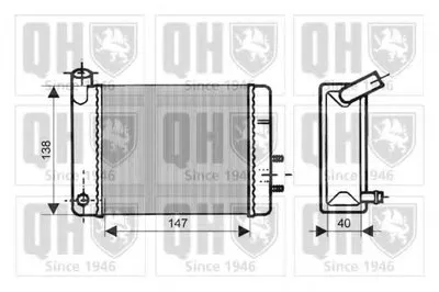 Теплообменник, отопление салона QUINTON HAZELL купить