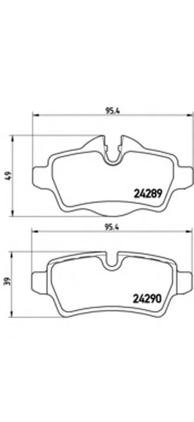 Комплект тормозных колодок, дисковый тормоз BREMBO купить