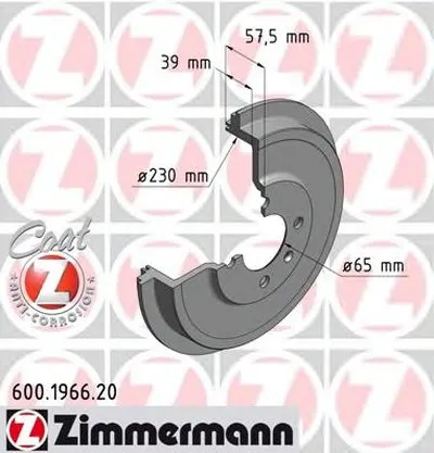 Тормозной барабан COAT Z ZIMMERMANN купить