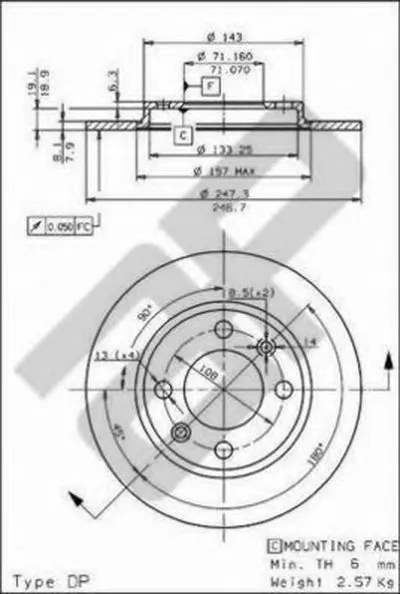 Тормозной диск AP METZGER купить