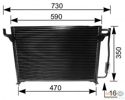 Конденсатор, кондиционер BEHR HELLA SERVICE купить