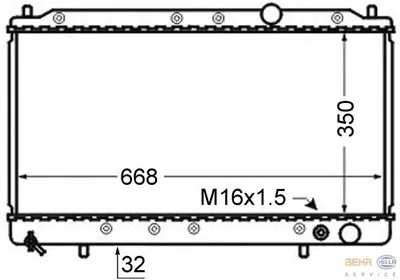 Радиатор, охлаждение двигателя BEHR HELLA SERVICE купить