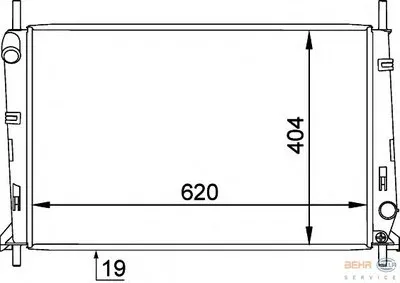 Радиатор, охлаждение двигателя BEHR HELLA SERVICE купить