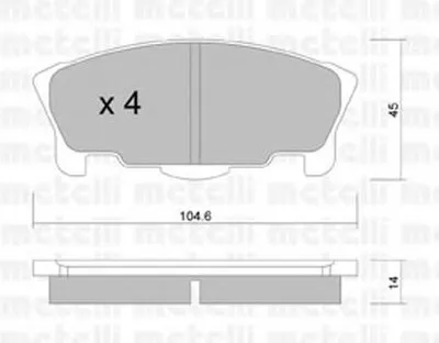Комплект тормозных колодок, дисковый тормоз METELLI купить