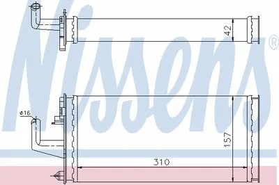 Теплообменник, отопление салона NISSENS купить