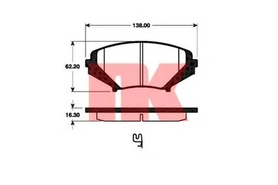 Комплект тормозных колодок, дисковый тормоз NK купить