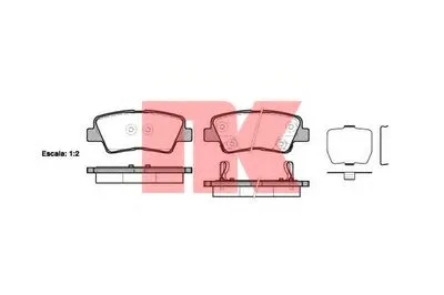 Комплект тормозных колодок, дисковый тормоз NK купить