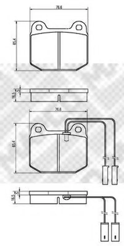 Комплект тормозных колодок, дисковый тормоз MAPCO купить