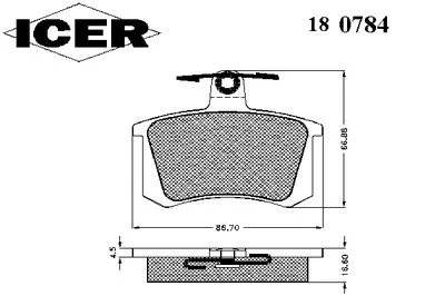 Комплект тормозных колодок, дисковый тормоз ICER купить