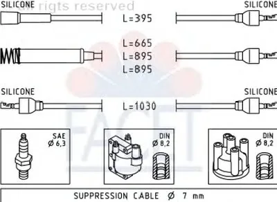 Комплект проводов зажигания FACET купить