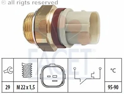 Термовыключатель, вентилятор радиатора FACET купить