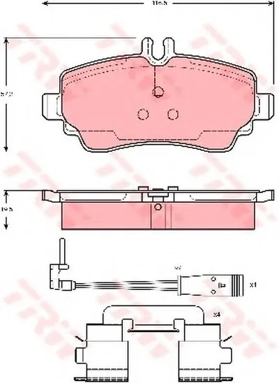Комплект тормозных колодок, дисковый тормоз TRW купить