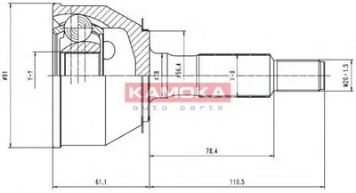 Шарнирный комплект, приводной вал KAMOKA KAMOKA купить