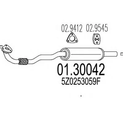 Предглушитель выхлопных газов MTS купить
