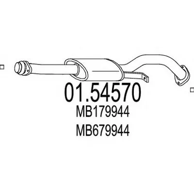 Средний глушитель выхлопных газов MTS купить