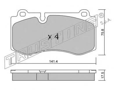 Комплект тормозных колодок, дисковый тормоз TRUSTING купить