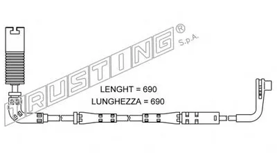 Сигнализатор, износ тормозных колодок TRUSTING купить