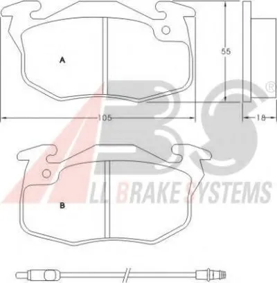 Комплект тормозных колодок, дисковый тормоз A.B.S. купить