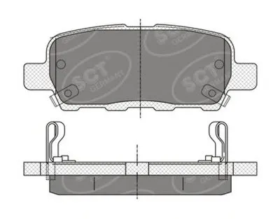 Комплект тормозных колодок, дисковый тормоз SCT Germany купить