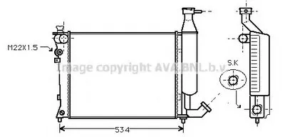 Радиатор, охлаждение двигателя AVA QUALITY COOLING купить