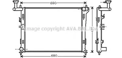 Радиатор, охлаждение двигателя AVA QUALITY COOLING купить