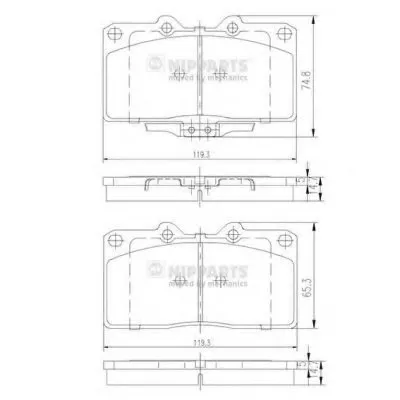 Комплект тормозных колодок, дисковый тормоз NIPPARTS купить