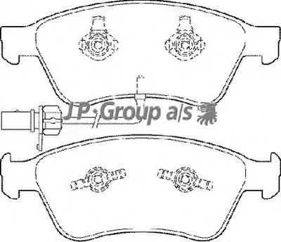 Комплект тормозных колодок, дисковый тормоз QH JP GROUP купить