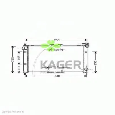 Радиатор, охлаждение двигателя KAGER купить