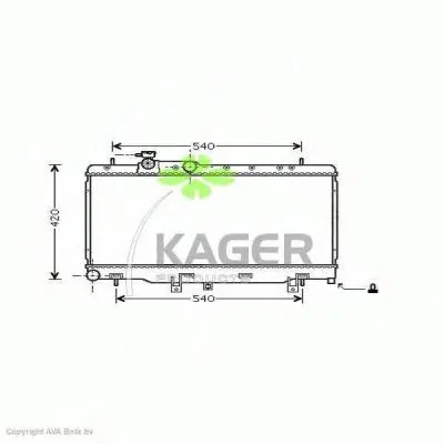 Радиатор, охлаждение двигателя KAGER купить