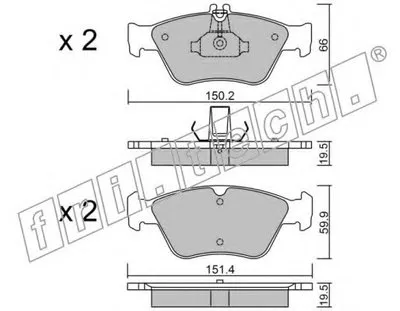 Комплект тормозных колодок, дисковый тормоз fri.tech. купить