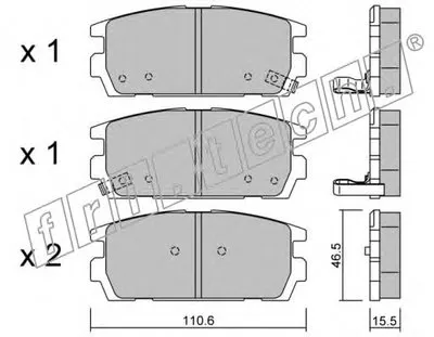 Комплект тормозных колодок, дисковый тормоз fri.tech. купить