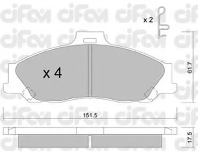 Комплект тормозных колодок, дисковый тормоз CIFAM купить