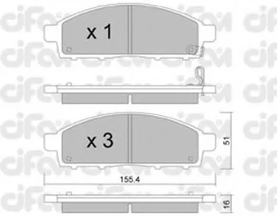 Комплект тормозных колодок, дисковый тормоз CIFAM купить