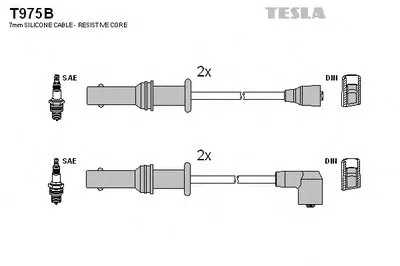Комплект проводов зажигания TESLA купить