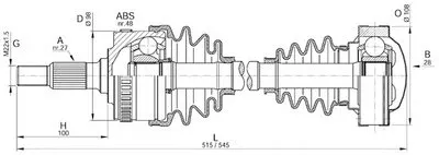 Приводной вал SPIN OPEN PARTS купить
