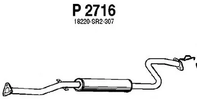 Средний глушитель выхлопных газов FENNO купить