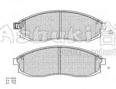 Комплект тормозных колодок, дисковый тормоз ASHUKI купить