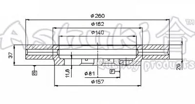 Тормозной диск ASHUKI купить