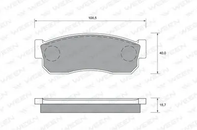 Комплект тормозных колодок, дисковый тормоз WEEN купить