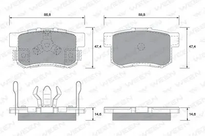 Комплект тормозных колодок, дисковый тормоз WEEN купить