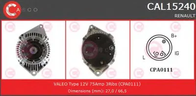 Генератор GENUINE SERIES CASCO купить