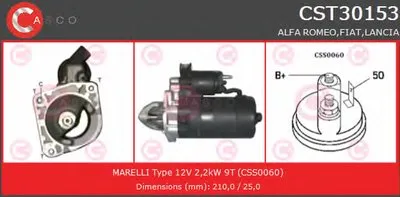 Стартер REMANUFACTURED SERIES CASCO купить