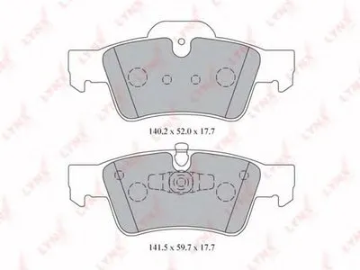 Комплект тормозных колодок, дисковый тормоз LYNXauto купить