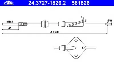 Трос, стояночная тормозная система ATE купить
