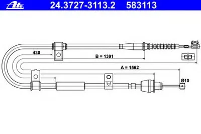 Трос, стояночная тормозная система ATE купить