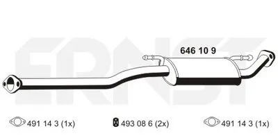 Глушитель выхлопных газов конечный ERNST купить