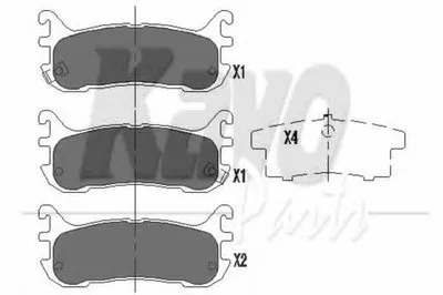Комплект тормозных колодок, дисковый тормоз KAVO PARTS купить