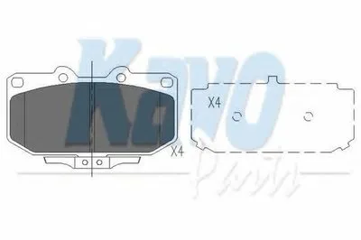 Комплект тормозных колодок, дисковый тормоз KAVO PARTS купить